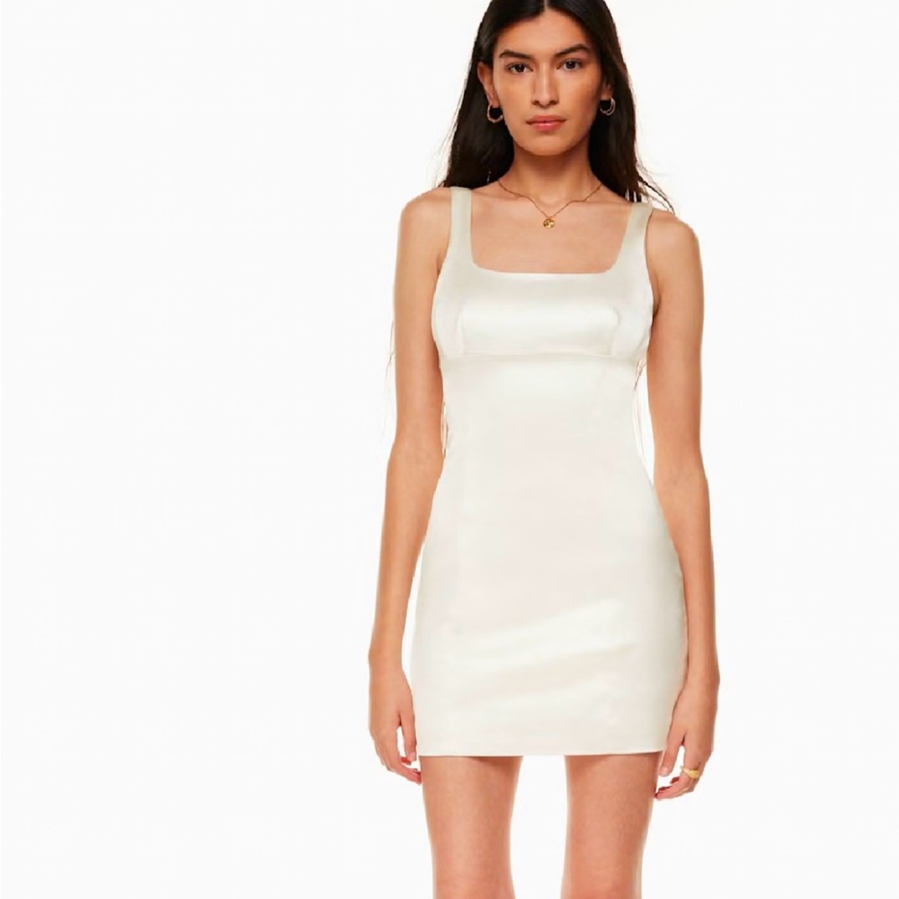Aritzia Wilfred White Elegant Mini Dress